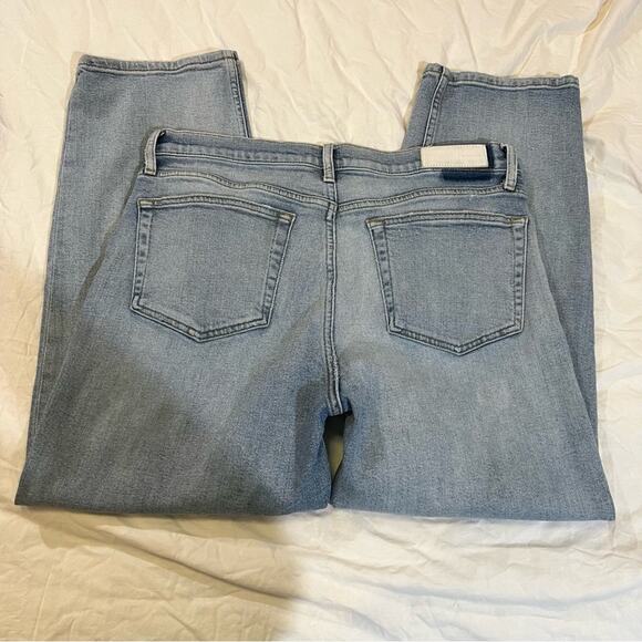 Re/Done Jeans High Rise Stove Pipe Jean in Livedilight Blue size 30 - Picture 14 of 16